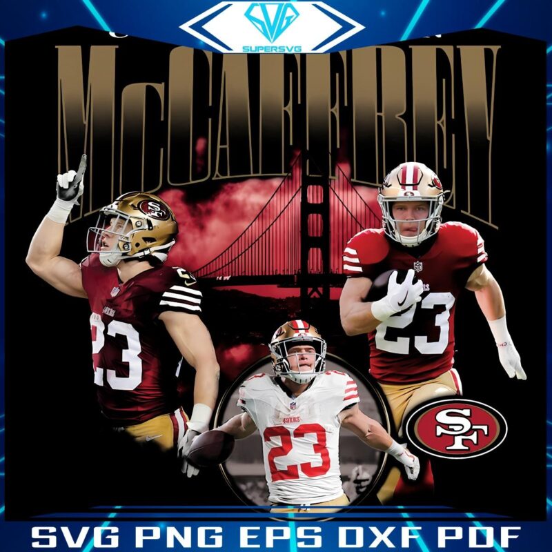 Christian McCaffrey 23 PNG 49ers Star in Action