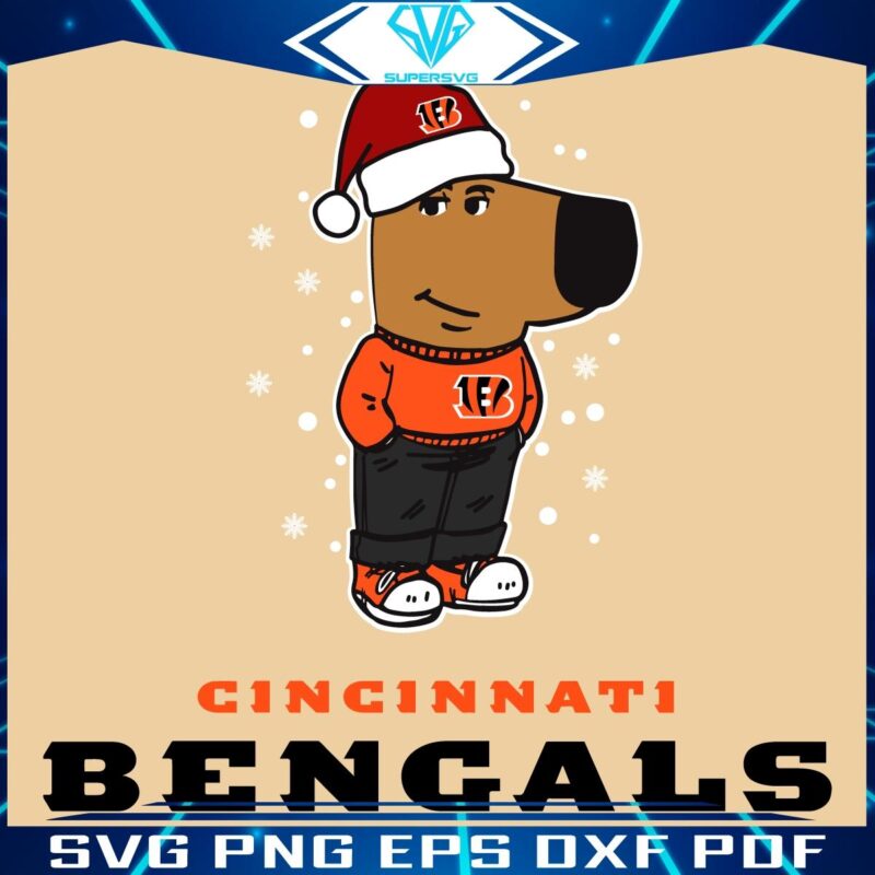 Cincinnati Bengals Football Festive Chill Guy SVG