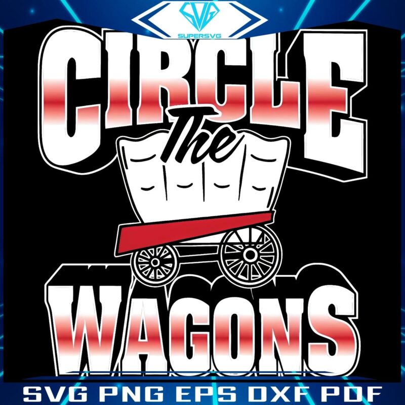 Circle the Wagons Retro Buffalo Bills SVG Design