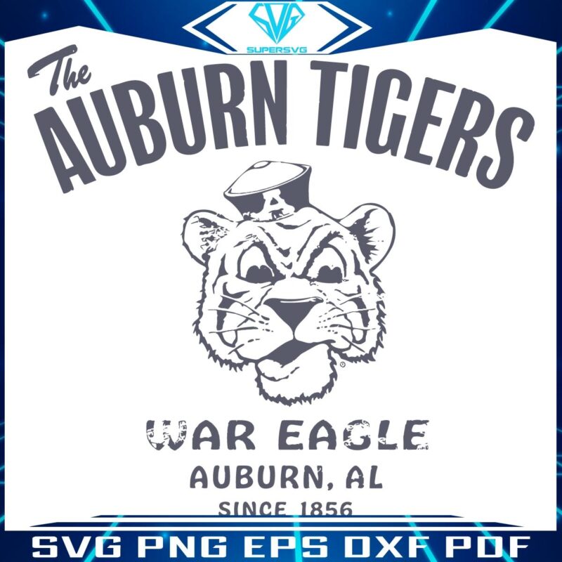 Classic Auburn Tigers Football SVG War Eagle Spirit