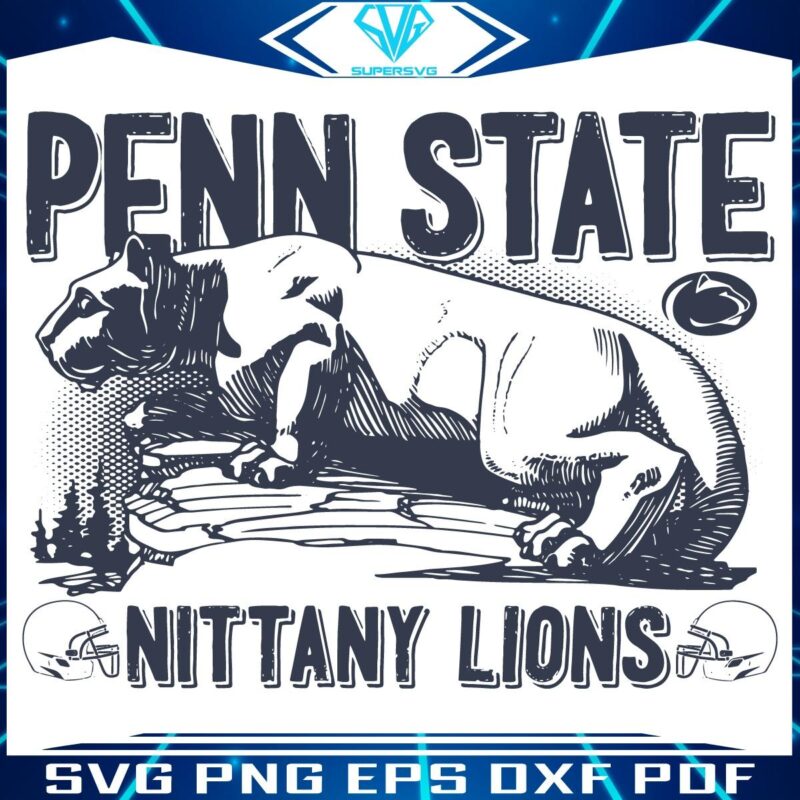 Classic Penn State Nittany Lions Football Mascot Logo SVG