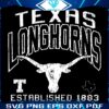 Classic Texas Longhorns 1883 Football Logo SVG Design
