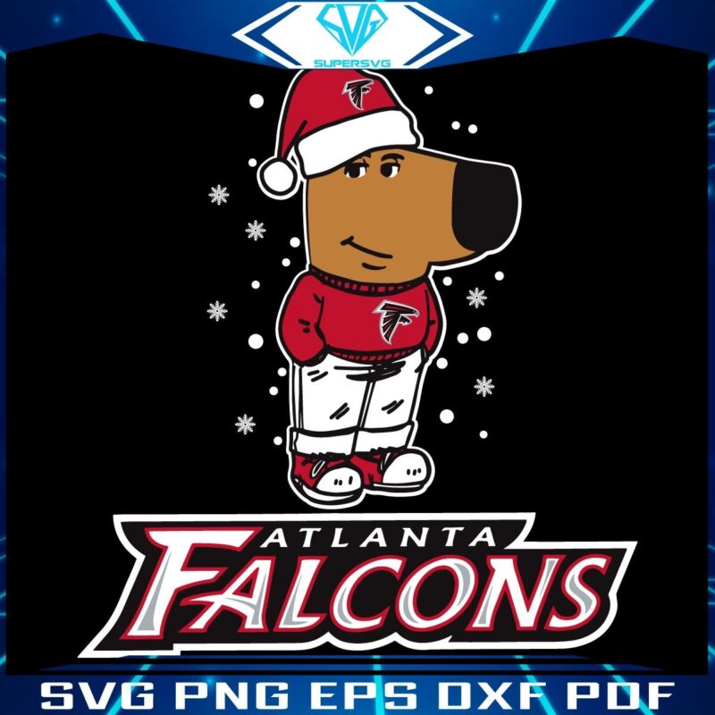 Cool Atlanta Falcons Fan Celebrating Christmas with SVG