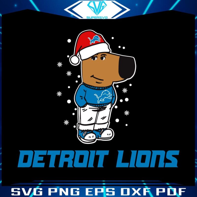 Cool Detroit Lions Football Fans Christmas SVG Design