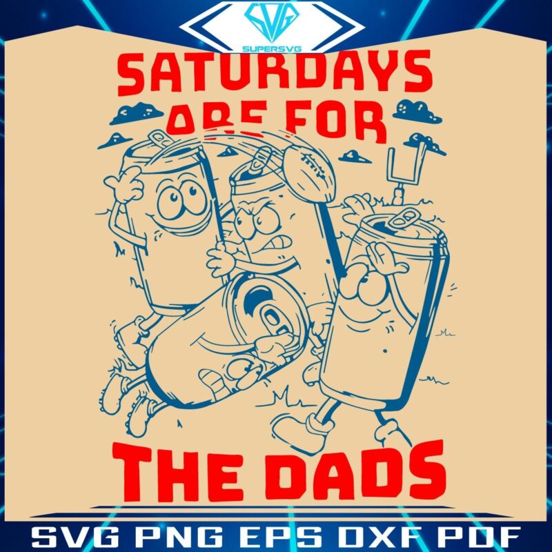 Dads Football Fun Saturday SVG Design