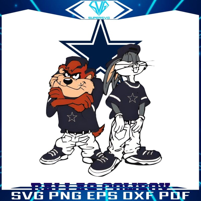 Dallas Cowboys Looney Tunes NFL Champs in PNG Style