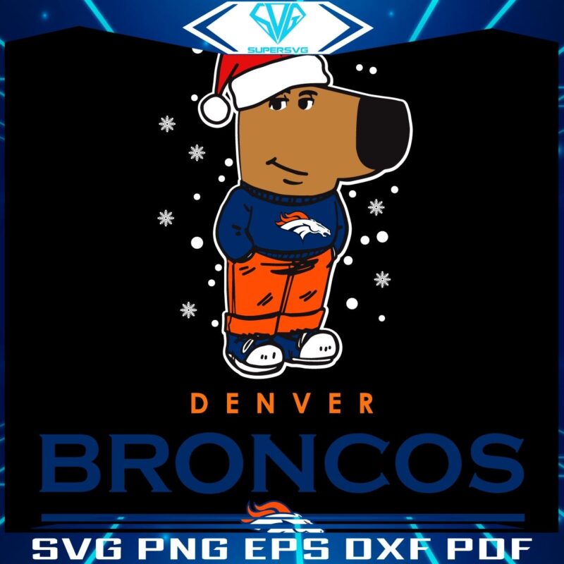 Denver Broncos Holiday Football Spirit SVG for the Laidback Fan