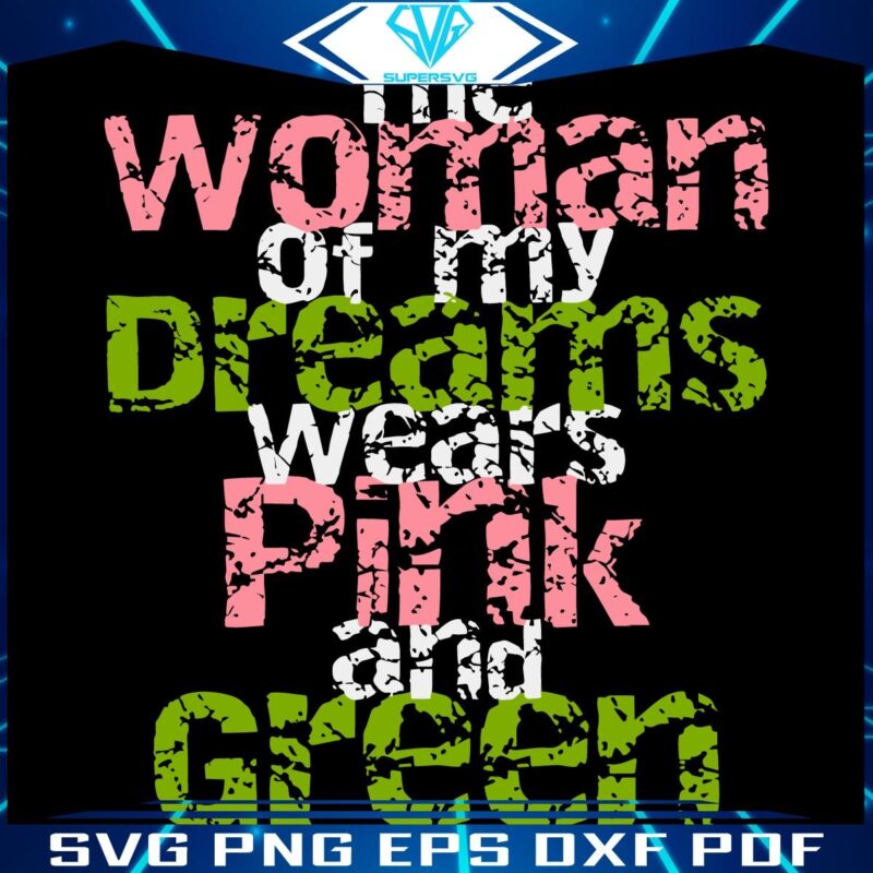 Dream Woman in Pink and Green AKA SVG Style