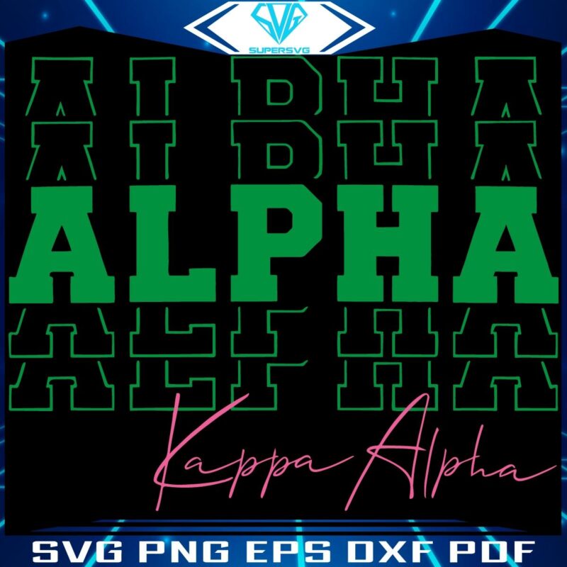 Echo in Pink Green Alpha Kappa Alpha SVG Design