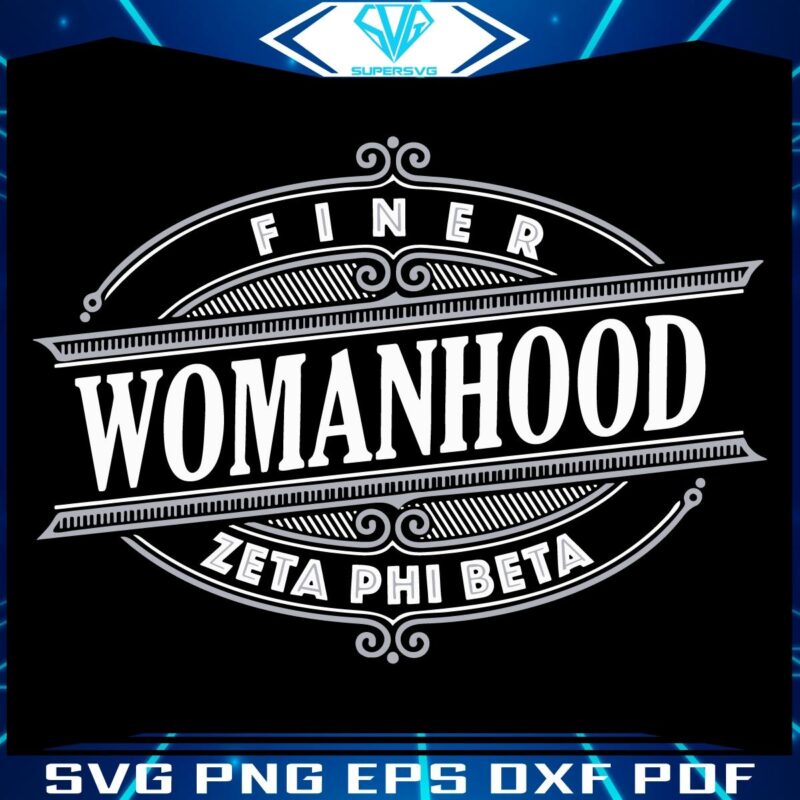 Elegant SVG of Zeta Phi Beta Sororitys Finer Womanhood