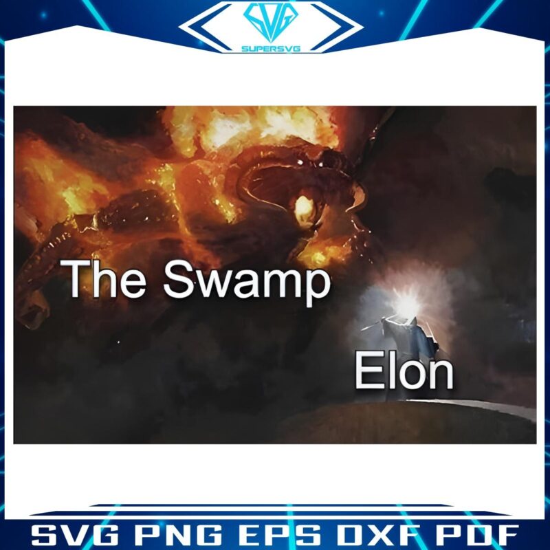 Elon Musk Swamp Humor Hilarious Meme in PNG