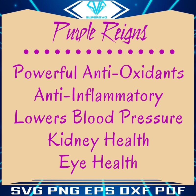 Experience the Power of Purple AntiOxidant AntiInflammatory SVG