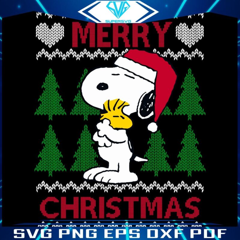 Festive Snoopy Woodstock Christmas SVG Delight