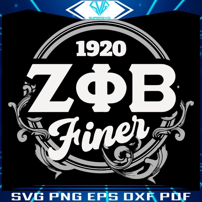 Finer Womanhood Zeta Phi Beta 1920 SVG Design