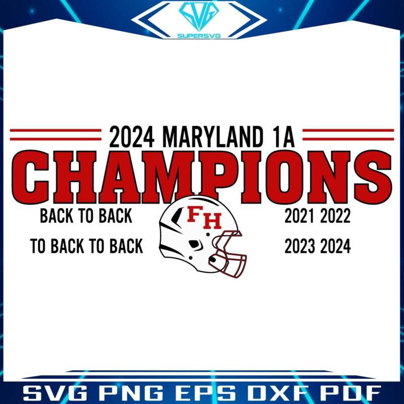 Fort Hill Football Triumph 2024 Maryland Championship SVG