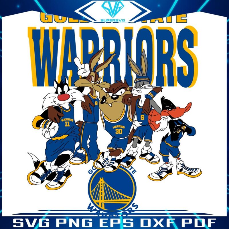 Golden State Warriors Looney Tunes NBA Basketball SVG