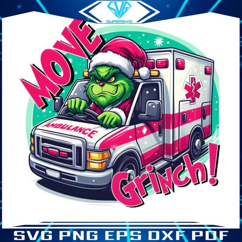 Grinchy Christmas Ambulance Driver PNG Adventure