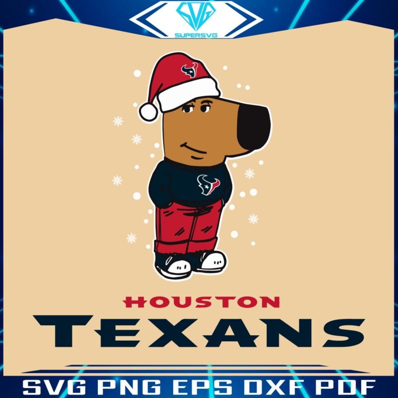 Houston Texans Football Festive Chill Guy SVG