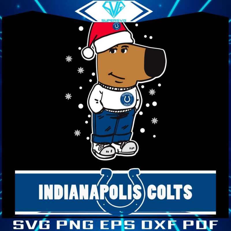 Indy Colts Christmas Football Fanatic in SVG The Cool Guy Edition