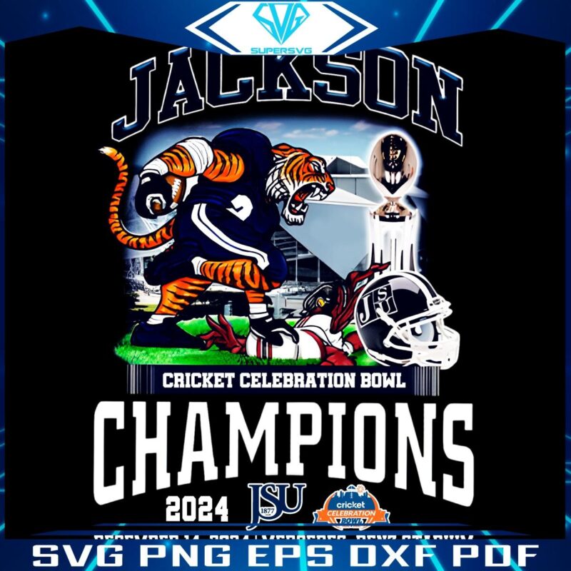 Jackson State Tigers Triumph Cricket Celebration Bowl Champs PNG