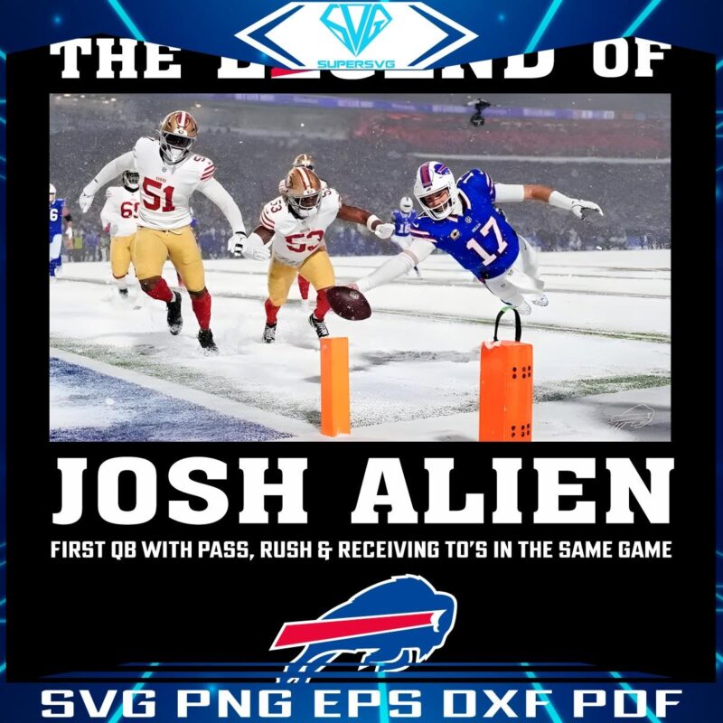 Josh Allen Buffalo Bills Legend in Stunning PNG