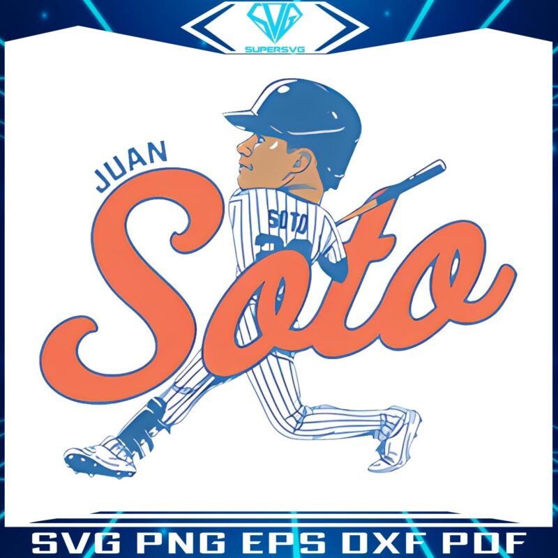 Juan Soto Caricature Yankees Baseball Magic in SVG