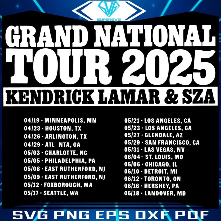 Kendrick Lamar Sza Svg Grand National Tour 2025