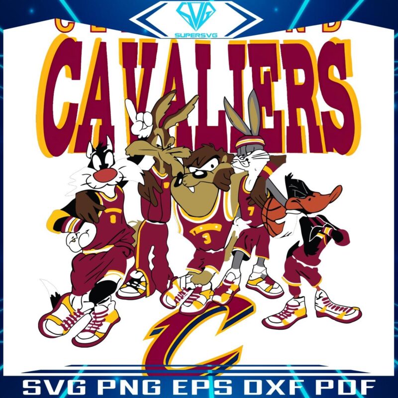 Looney Tunes Meet Cleveland Cavaliers NBA Fun in PNG Format