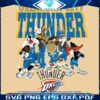 Looney Tunes Meet OKC Thunder NBA Basketball in PNG