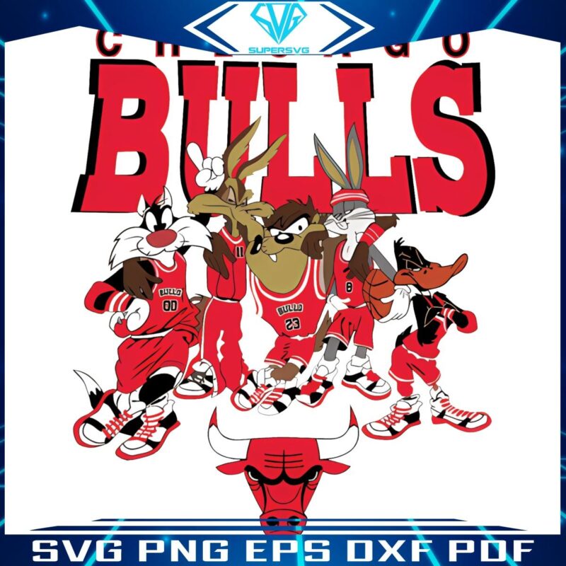 Looney Tunes Meets Chicago Bulls NBA Basketball PNG Edition