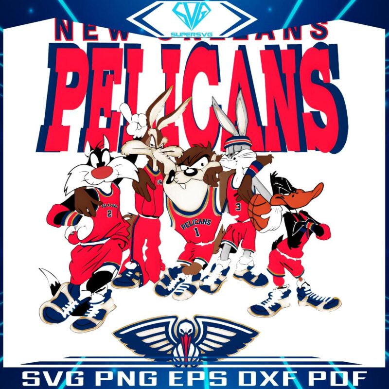 Looney Tunes Meets New Orleans Pelicans NBA Basketball SVGPNG