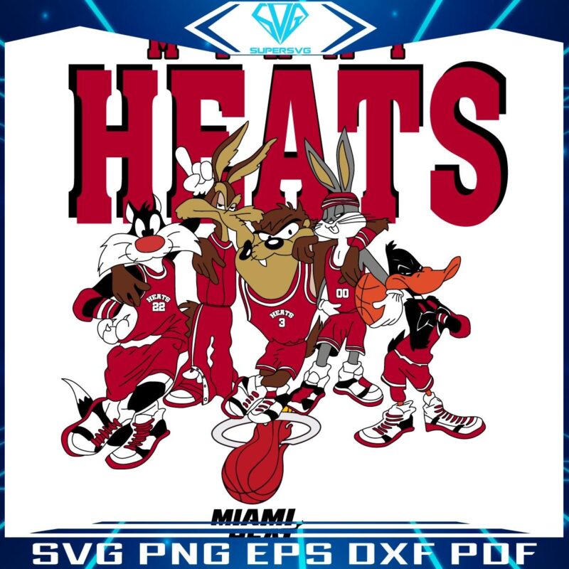 Looney Tunes Miami Heat SVG NBA Basketball Fun