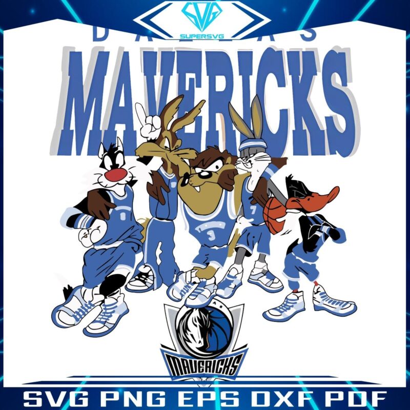 Looney Tunes NBA Fun with Dallas Mavericks SVG