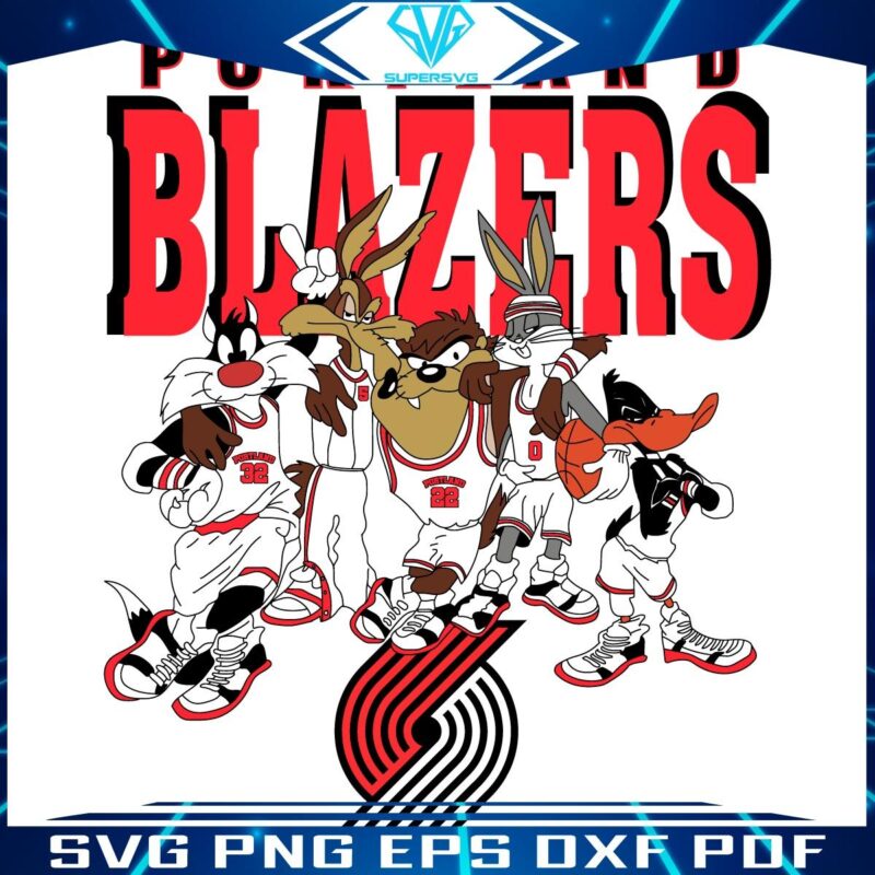 Looney Tunes Portland Trail Blazers NBA SVG Extravaganza