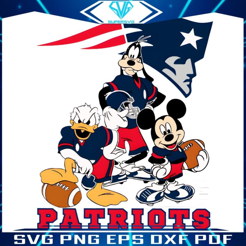 Mickey Friends Patriots Football Fun in PNG