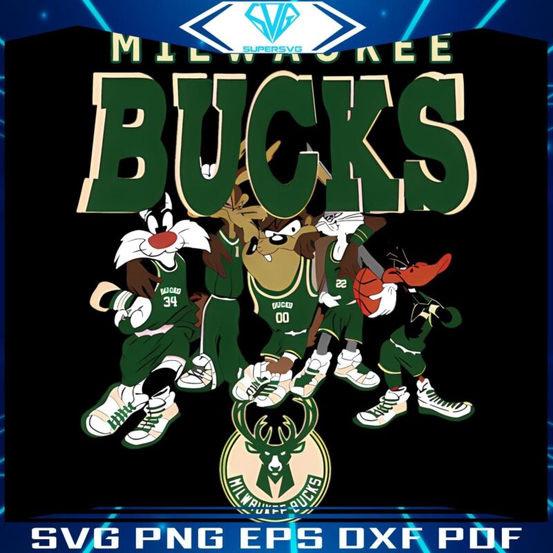 Milwaukee Bucks x Looney Tunes NBA Basketball SVGPNG