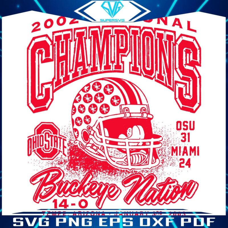 Ohio State Buckeyes 2002 Football Championship SVG