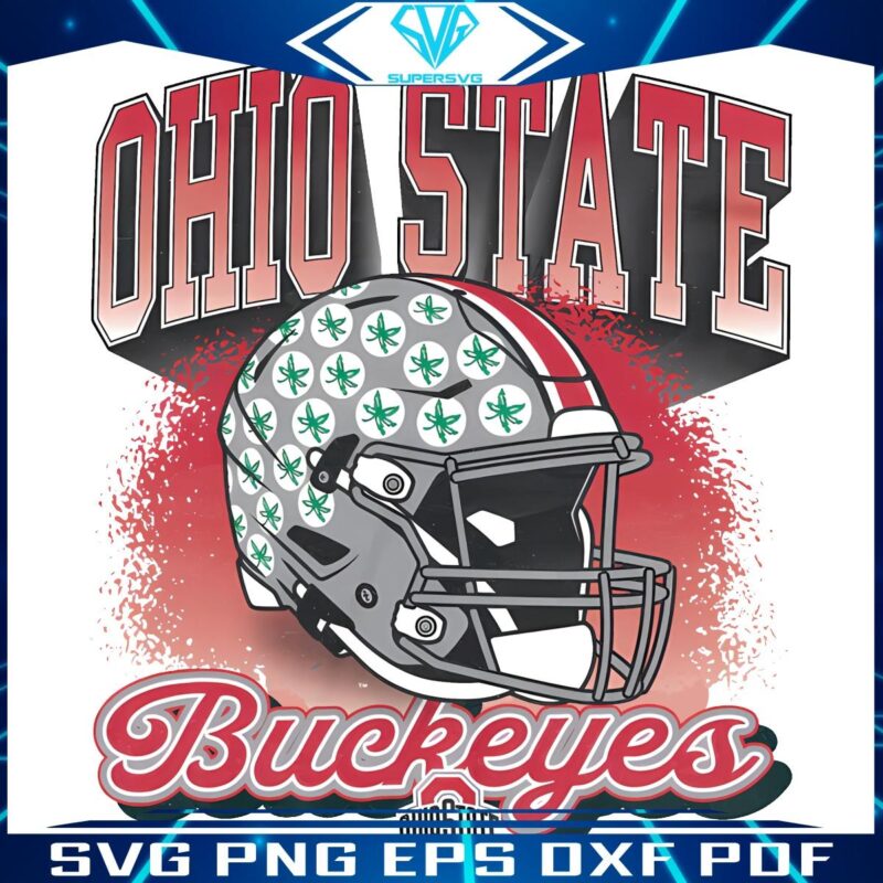 Ohio State Buckeyes Helmet Art SVG Design for Buckeye Nation