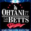 Ohtani Betts Dodgers LA Baseball SVG Design