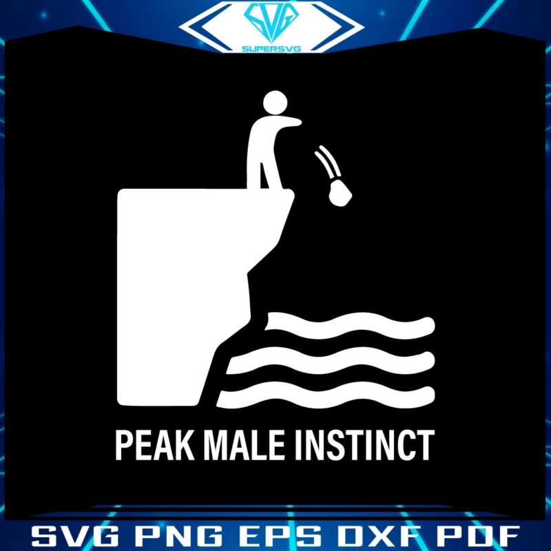 Peak Male Humor Cliff Rock Toss SVG Design