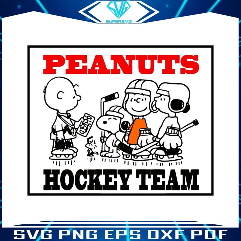 Peanuts Snoopy And Friends Hockey Team SVG