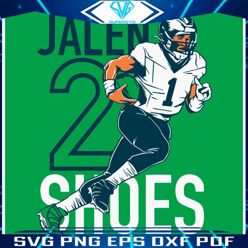 Philadelphia Eagles Jalen Hurts Double Shoes SVG Design