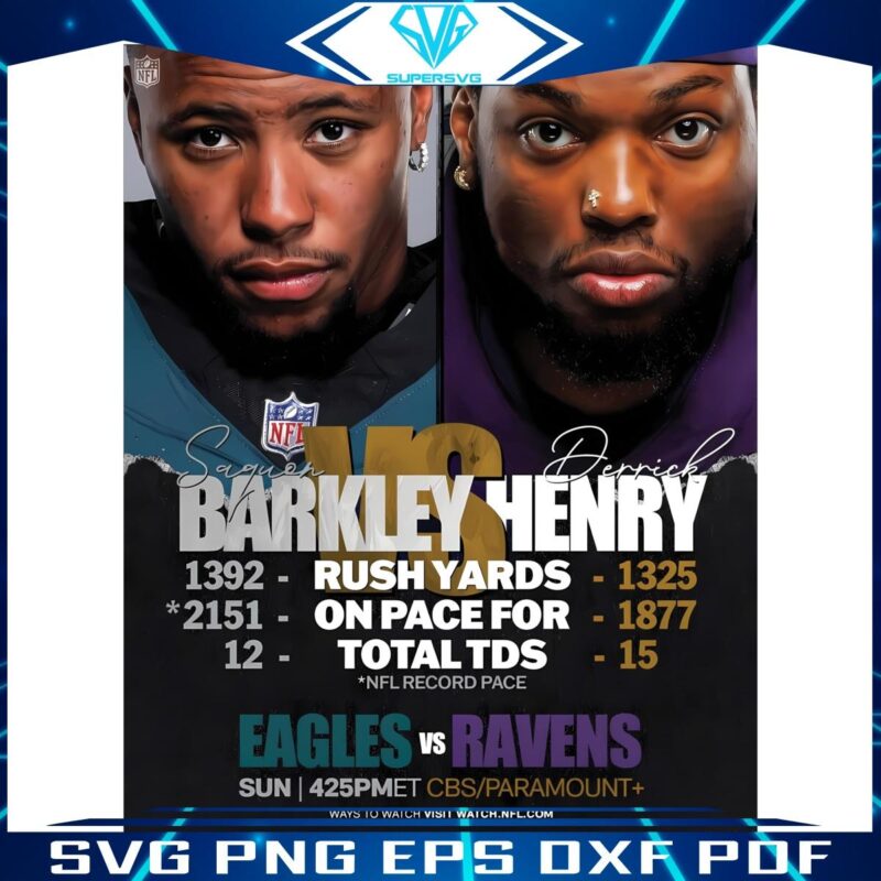 Philadelphia Eagles Vs Baltimor Ravens Barkley And Henry PNG