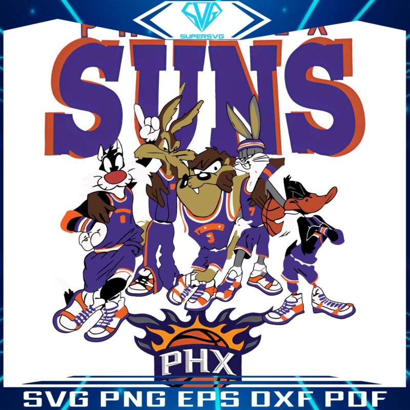 Phoenix Suns Looney Tunes NBA Basketball in PNG Format