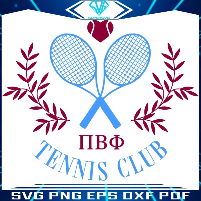 Pi Beta Phi SVG Ace Your Sorority Tennis Spirit