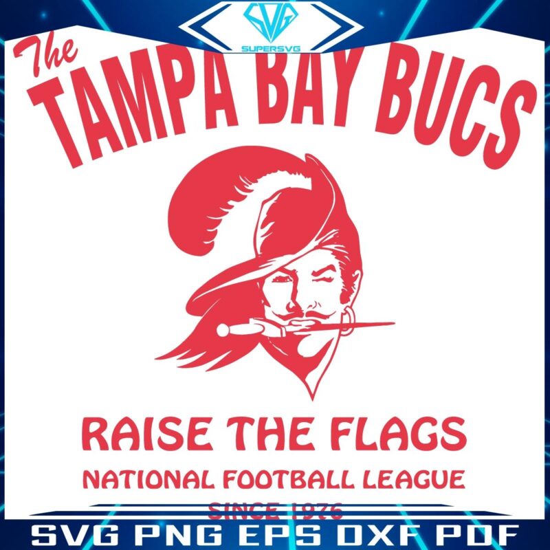 Raise the Flags Vintage Tampa Bay Bucs Football SVG