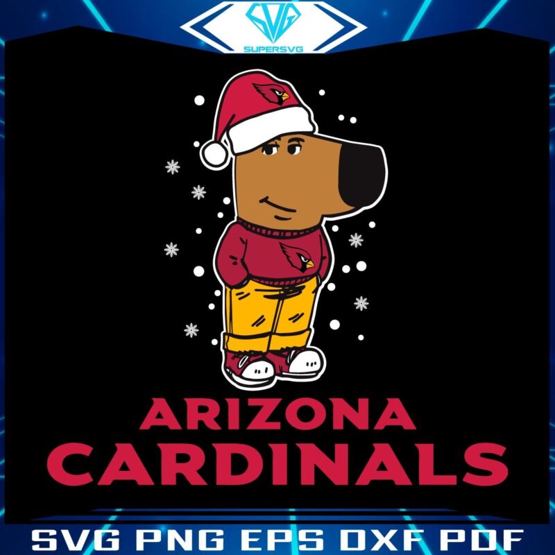 Relaxed Arizona Cardinals Fan Celebrating Christmas in SVG Style