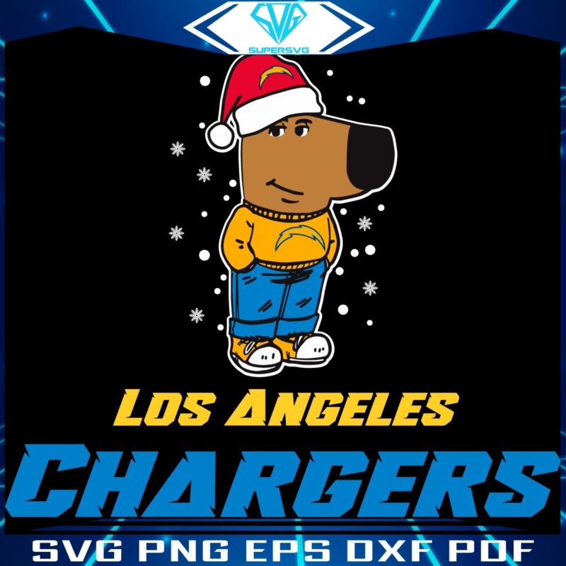 Relaxed LA Chargers Fan Christmas SVG Perfect for the Cool Guy