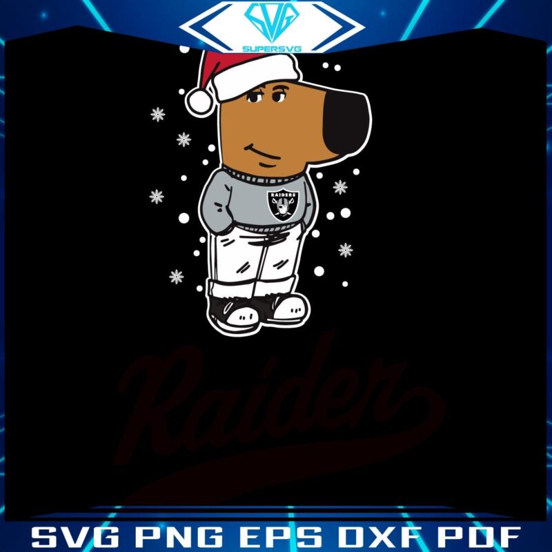 Relaxed Las Vegas Raiders Fans Christmas SVG Style