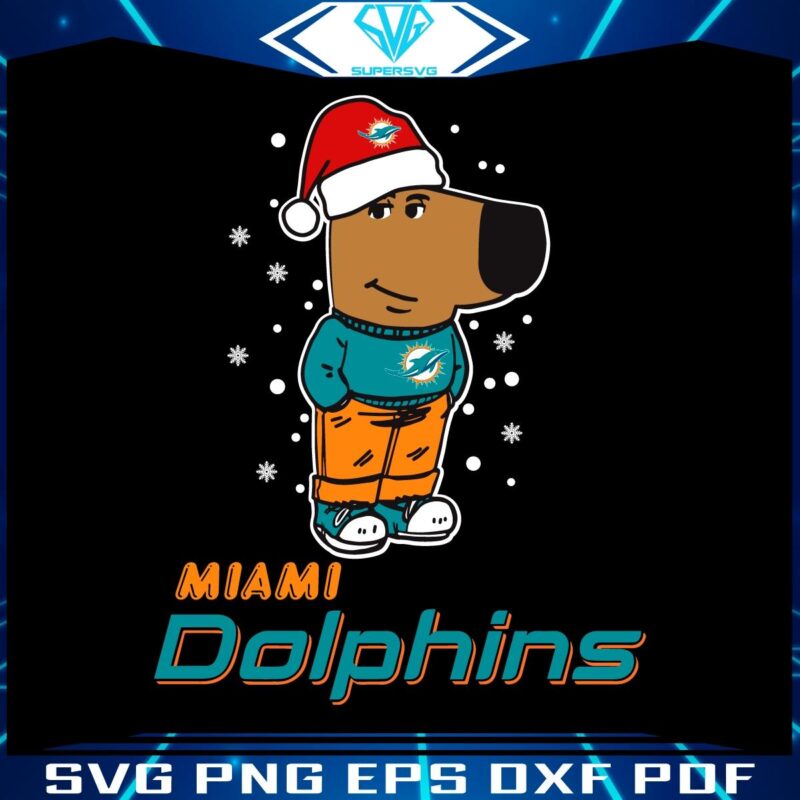 Relaxed Miami Dolphins Fans Festive SVG for Christmas